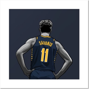 Domantas Sabonis Vector Standing Posters and Art